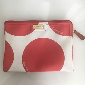 Leather flat case, clutch